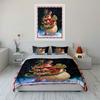 Let It Snow Snowman Painting Bedding Duvet Cover Set Duvet Cover Pillowcases  (1*Duvet Cover 2*Pillowcases, without duvet insert)
