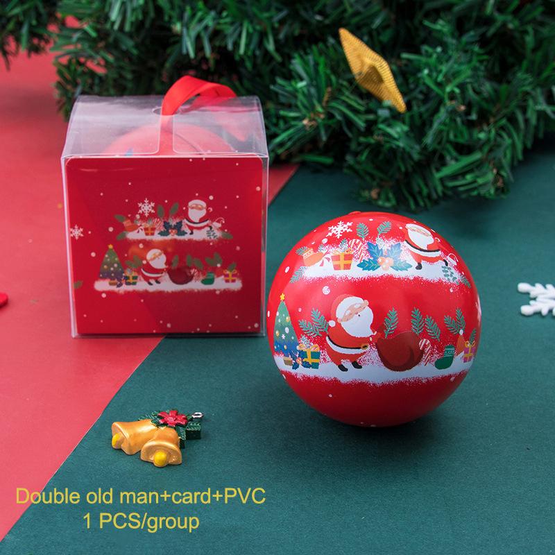 Weihnachten Runde Kugel Dose Weißblech Süßigkeitenbox Weihnachtsbaumschmuck Süßigkeitenglas Weihnachtsbaum Hängekugel Süßigkeitendosen Kindergeschenk