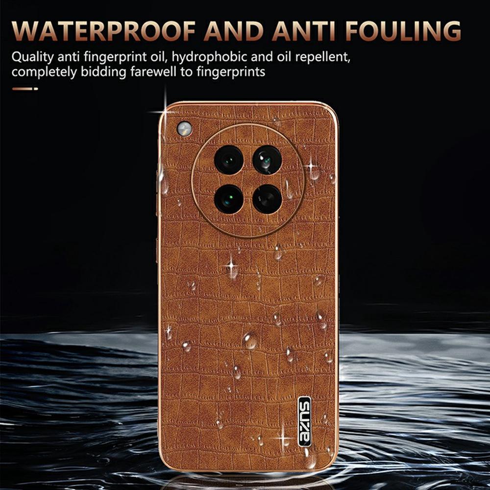 AZNS For Oppo Find X8s 5G Case Electroplating Crocodile Texture PU + TPU Phone Cover