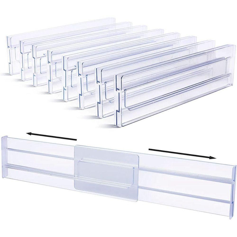 New Transparent Drawer Dividers Telescoping Adjustable Drawers Separators DIY Multifunctional Wardrobe Segmentation Cabinet