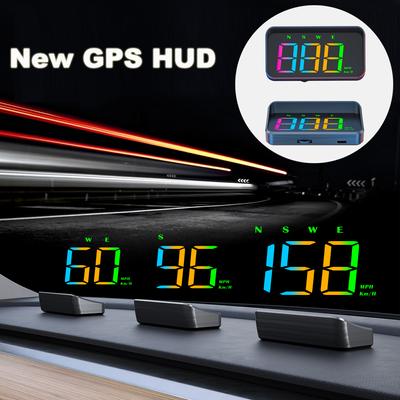 M2S Auto HUD GPS Head Up Display Carro LED Digital Visor Colorido Velocímetro Alarme de Velocidade Projetor de Para-brisa para Veículos