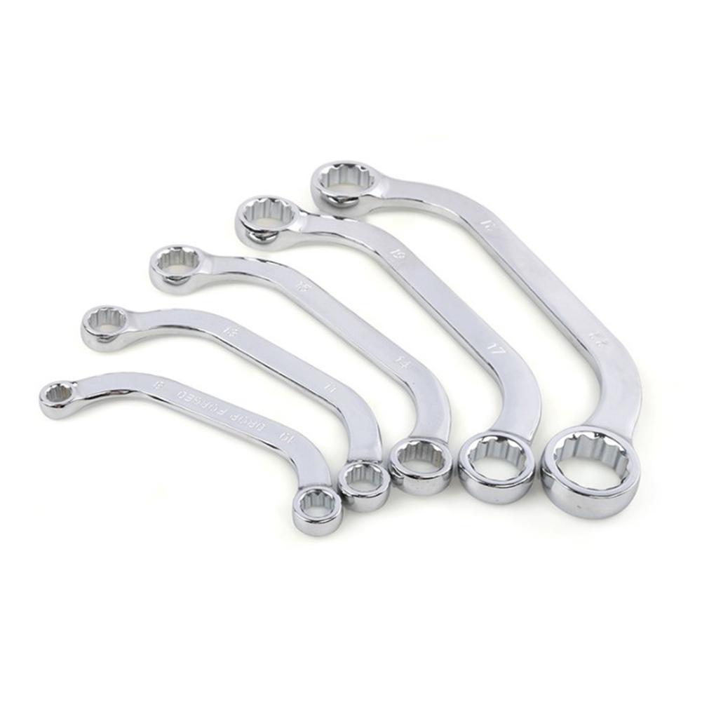 

5pcs Double U-Shaped Ratchet Wrench Set 12-Point Socket Wrench For Ring Wrench Set For Automobile Repair Hand Tool