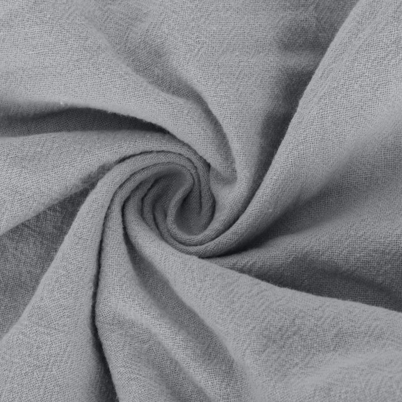 GMXIA Women's Solid Colour Loose Waist Midi Dress Cotton O-Neck Slim Dresses