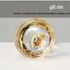 Crystal Gold Mountain Glass Tea Cup