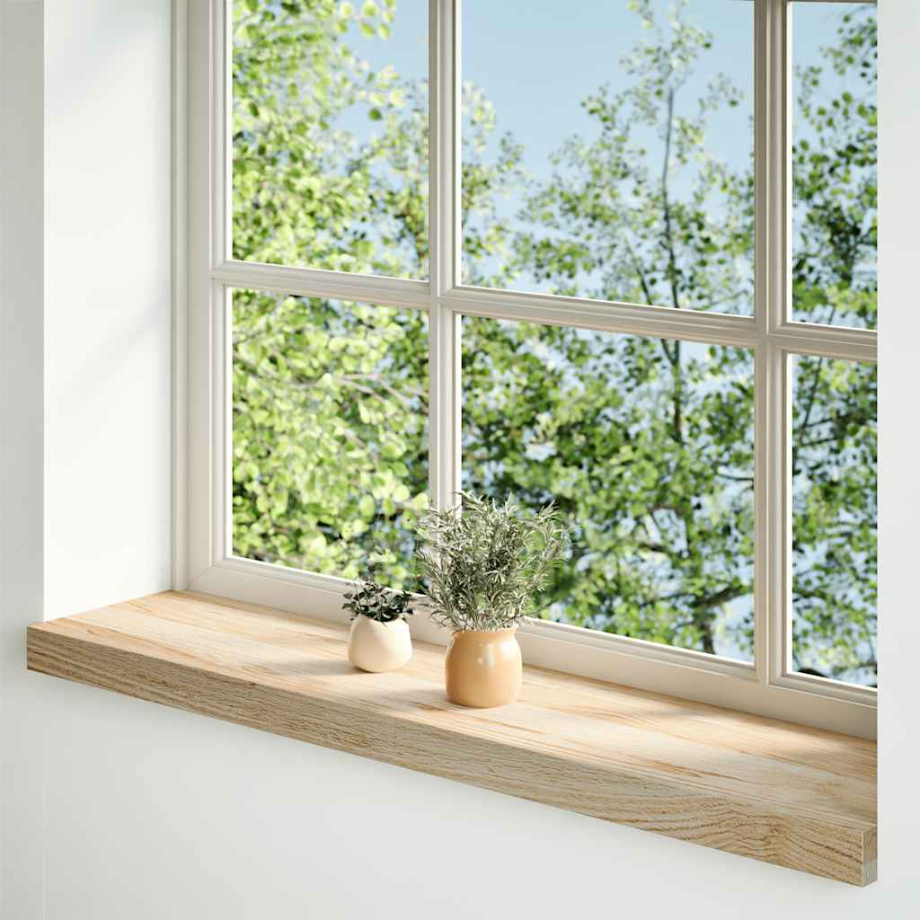 vidaXL Fensterbänke 2 Stk. Unbehandelt 70x20x2 Cm Massivholz Eiche