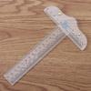 6" T-Square Ruler In Both Inches And Metric Measurements Clear Acrylic Ruler Graduated T-Ruler Handtool Measuring Scale Ruler