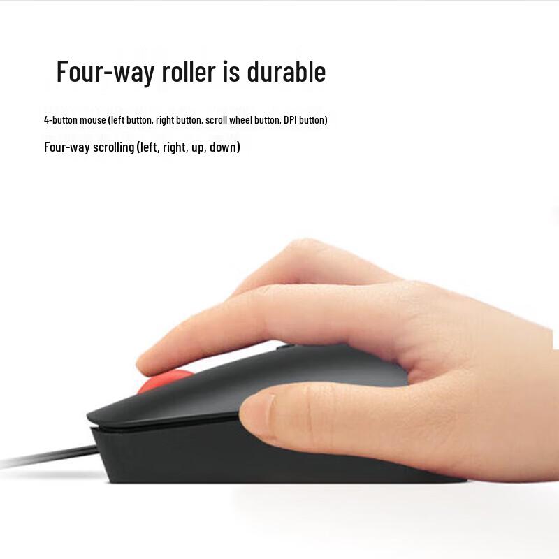 Lenovo ThinkPad Compact Wired Blue Light Mouse