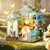 Romantic DIY Wooden Floral Reverie Cottage House Figurines Miniature Kits With LED Light Home Decoration For Adult Handmade Gift