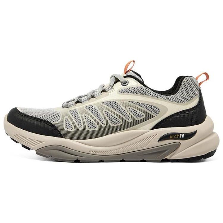 Skechers Arch Fit Calvera Ткань Кожа Низкие Спортивные Повседневные Кроссовки Мужские Светло-Серые 210471-LGMT 39.5
