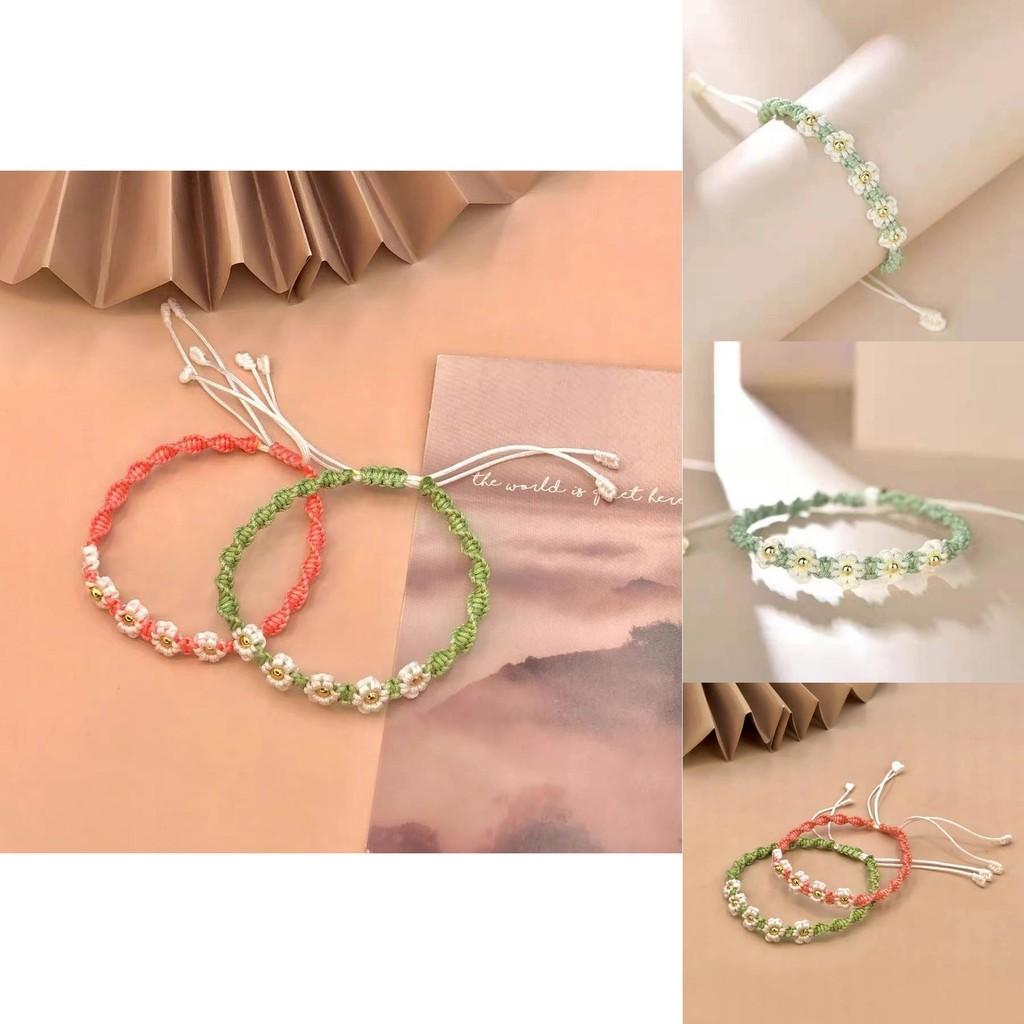 Daisy Delicate Handwoven Bracelet Unisex Retro Style Perfect Couples For