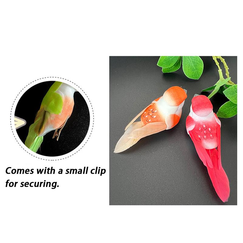 Cute Artificial Birds Fake Foam Animal Simulation Feather Birds Models Tit Diy Craft Home Garden Ornament Decoration