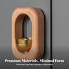 Wooden Door Chime with Metal Bell Small Entry Notification Gentle