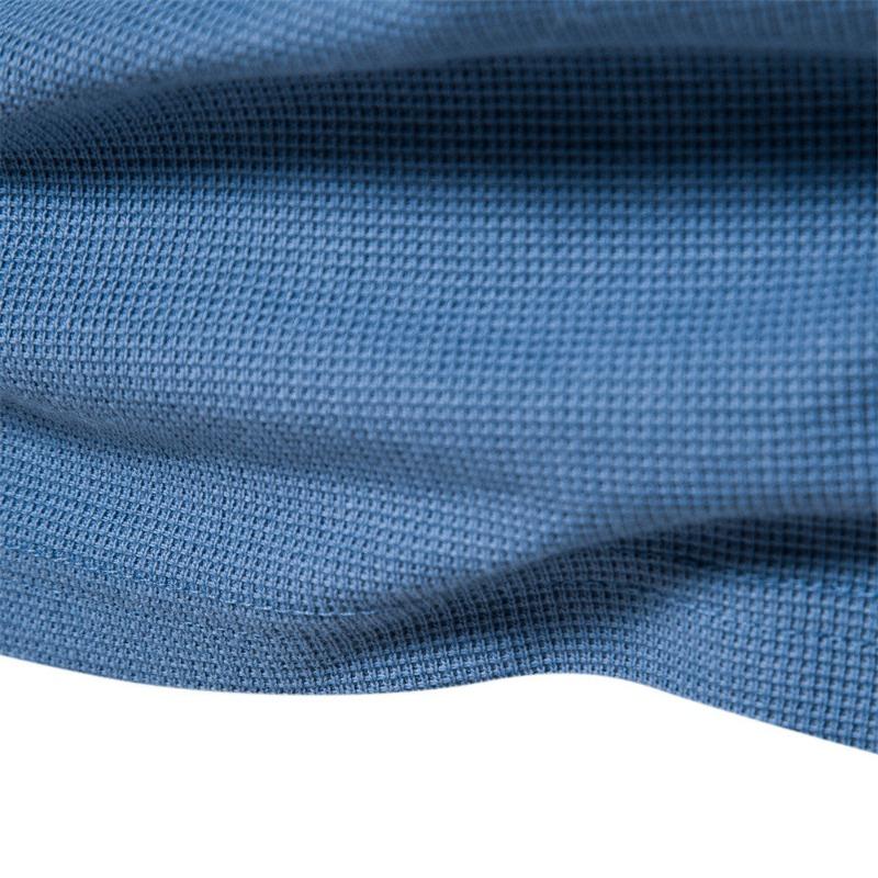 Autumn Winter Men's Base Shirt Henry Collar Long Sleeve Waffle T-shirt