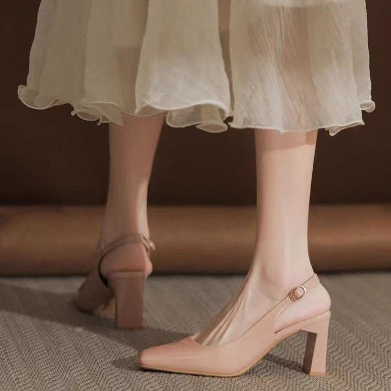 Fashion High Heels Women Sandals 2025 Summer Shallow Shoes Fad Woman Designer Elegant New Trends Slippers Dress Pumps Sandalias De Mujer