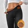 Women's Fleece-Lined Thermal Pants Women's Winter Outerwear High-Waisted, Butt-Lifting, Slimming Fleece-Lined, Thickened