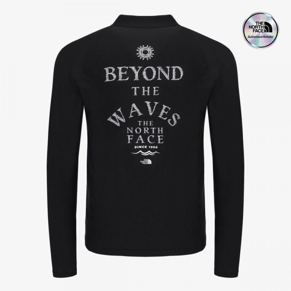 The North Face Men S Surf raSh Guard Zip Up Black nj5jS05a BLACK/095