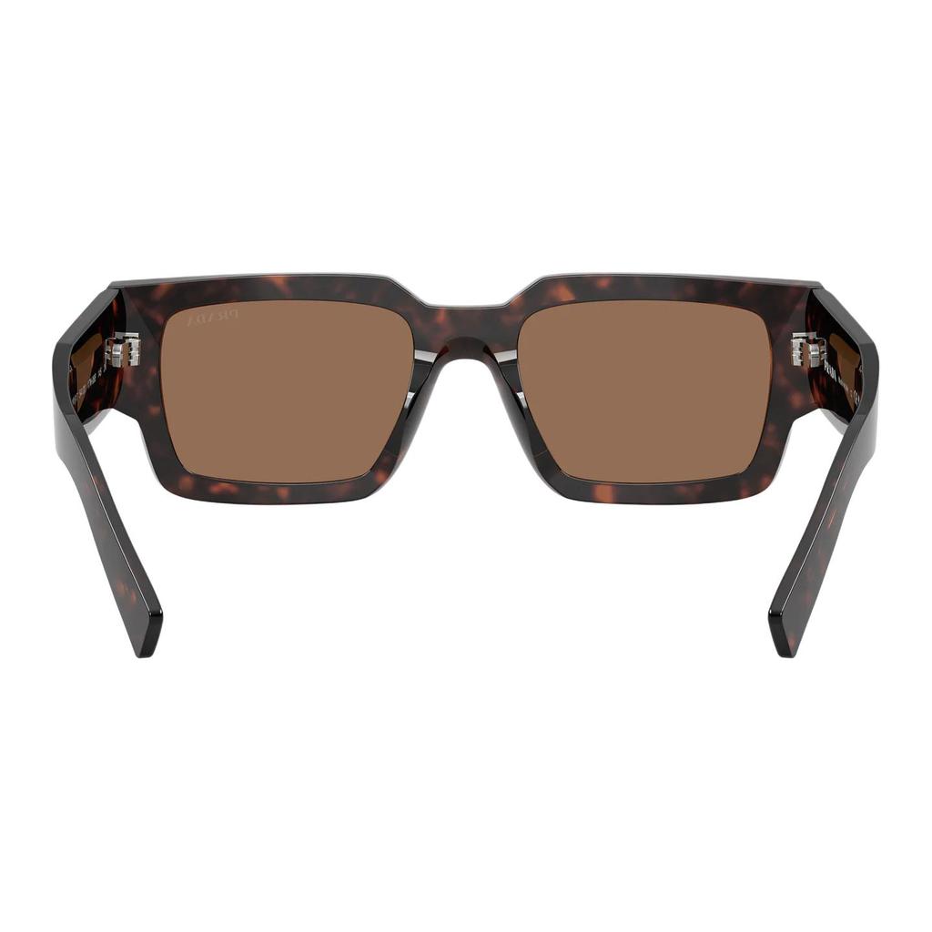 Prada Logo Acetate Rectangular Sunglasses Men Sunglasses Tortoise PRB17S17N06B