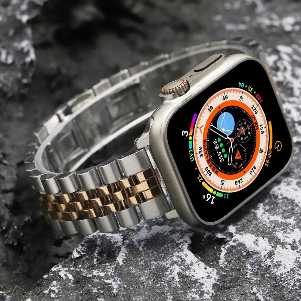 Cinturino in Metallo per Apple Watch Ultra 2/1 Band 49mm 10 9 8 7 46mm 42mm 45mm 41mm Braccialetto in Acciaio Inossidabile IWatch 6 5 4 SE 40mm 44mm
