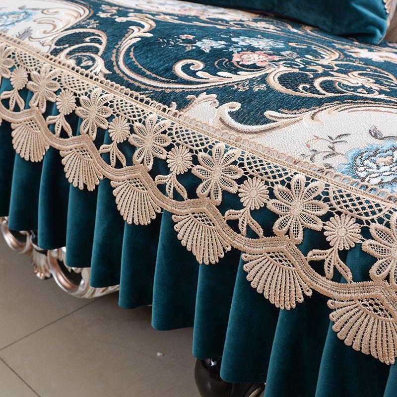 Sofa Cover European Jacquard Fabric Non Slip Sofa Covers Living Room Couch Cover Slipcovers Lace Sofa Protector Home Decoration