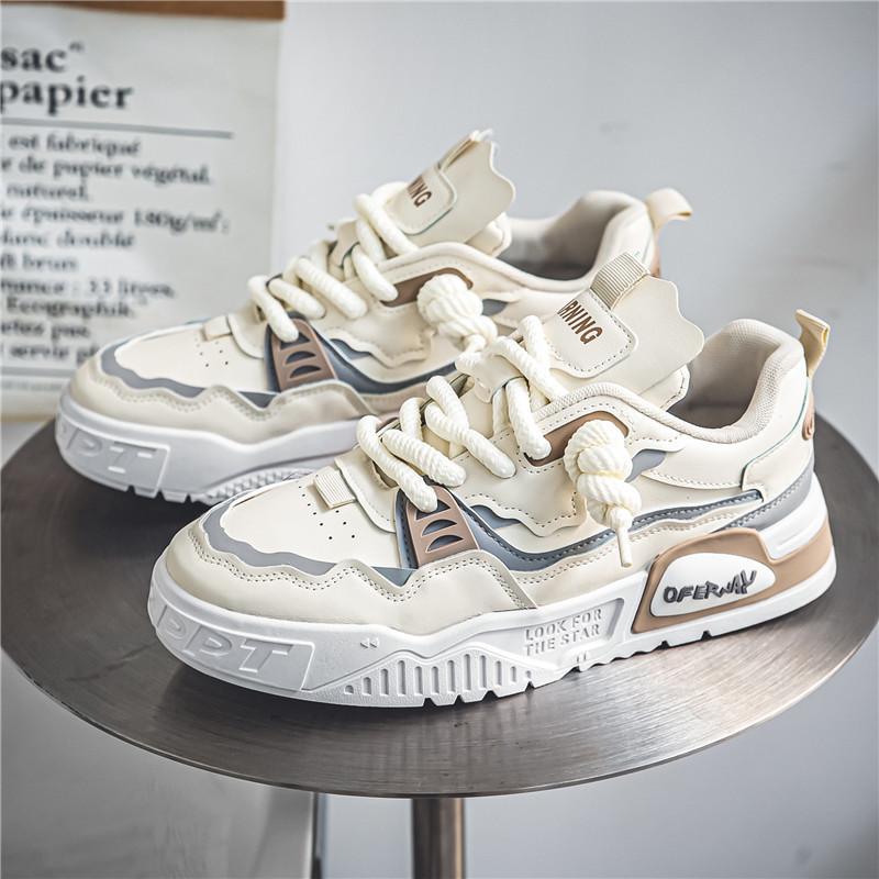 Guochao men's shoes 2025 new summer breathable versatile niche original casual board shoes platform non-slip sports tide shoes