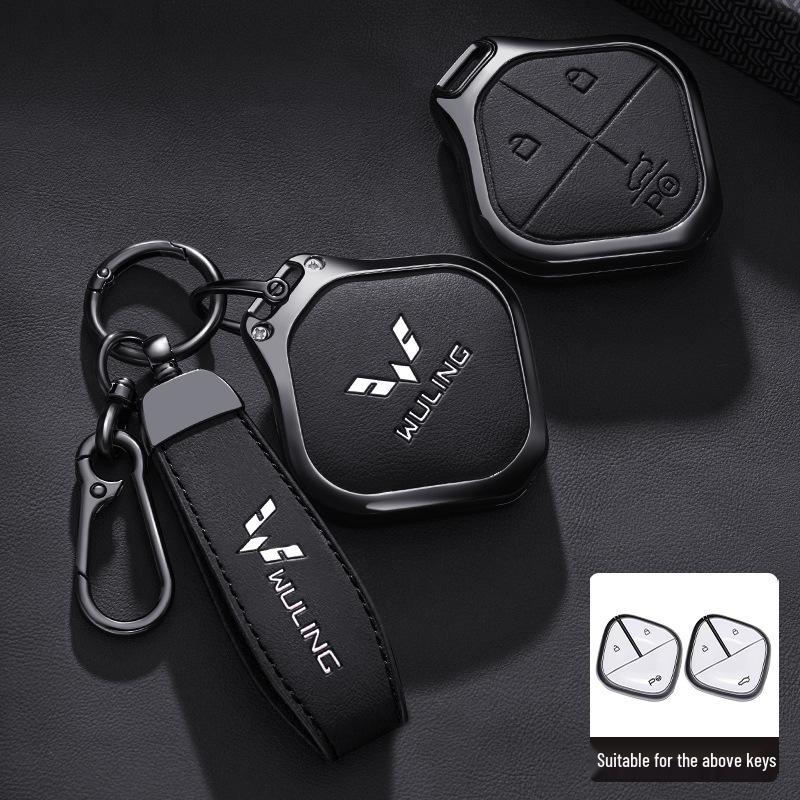 Wuling Bingo 2023 New Model Key Cover - Metal Full Coverage Buckle for New Energy Vehicles, Unisex