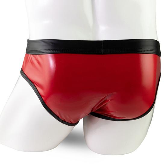 Slip Bikini Sexy da Uomo Colore Patchwork Davanti Vuoto Mutandine a Vita Bassa Design U-convesso Biancheria Intima Traspirante
