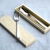 Nagao MIGAKI Curry Spoon Pasta Fork Set Stainless Steel Wooden Box Made in Japan 18-8