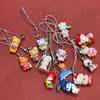 Portachiavi Torta Fiocco Kawaii Hello Kitty Delfino Cartone Animato Abito da Sposa Gatto Kitty Decorazione Pendente per Borsa Accessori Regalo di Compleanno