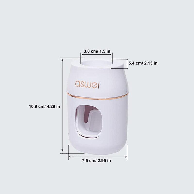 

Creative Automatic Toothpaste Dispenser Wall Mounted Toothpaste Squeezer Storage Rack Waterproof Lazy Bathroom Accessories білий