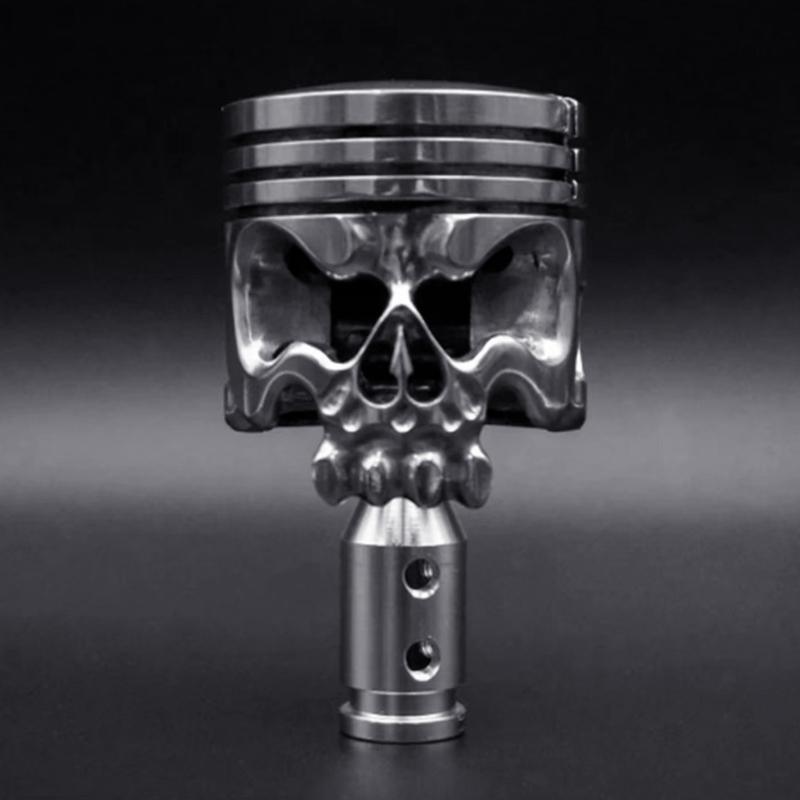 Car Stainless Steel Shifter Stick Knob Shifting Lever Handle Motorcycle Piston