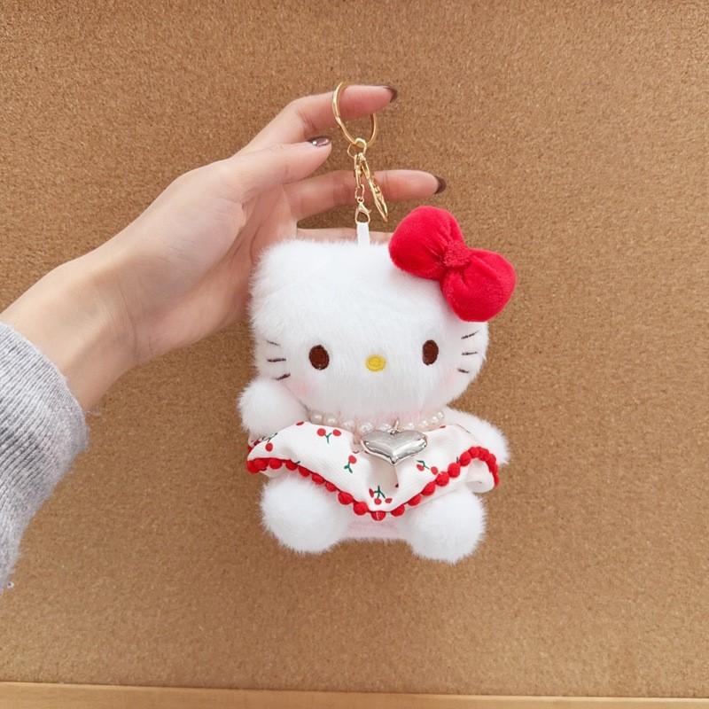 Hello Kitty Plush Keychain With Jewelry Chain For Bag Decor And Collectors