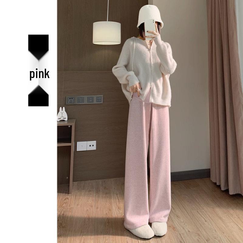 Women s Winter Maternity Wide-Leg Cashmere Pants 4XL