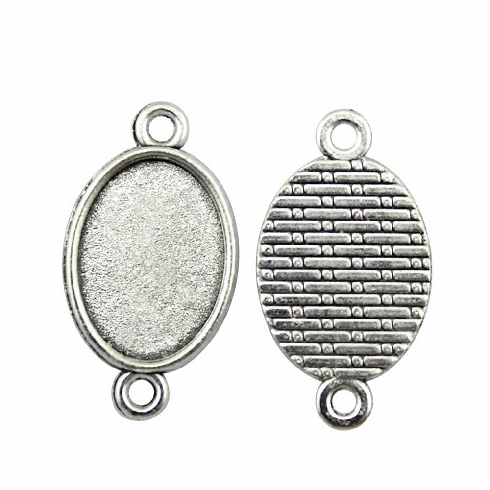 10pcs Fit 13x18mm Oval Glass Cabochon DIY Oval Cameo Cabochon Pendant Base Setting For DIY Jewelry Making
