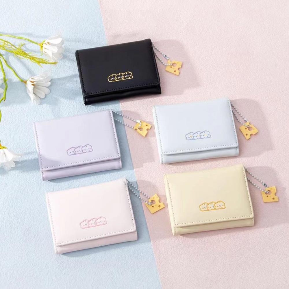 Candy Color Cheese Card Bag Causal Card Holder Cute Folding Wallet Girl