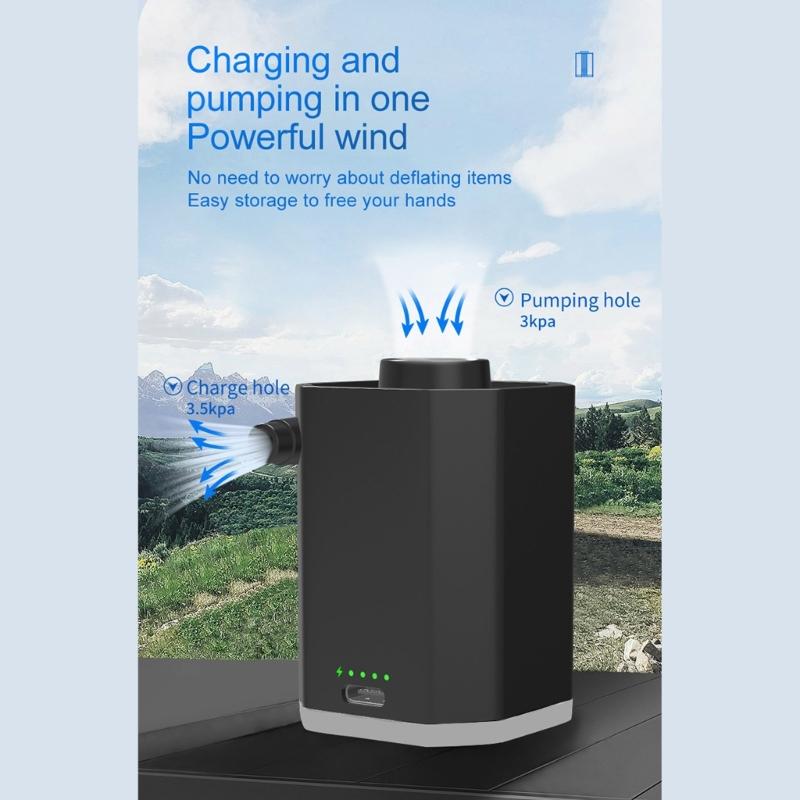 Portable Cordless Air Pumps Electric Vacuum Pump with Light for Vacuum Sealer Bag Rechargable Small Travel Electric Pump