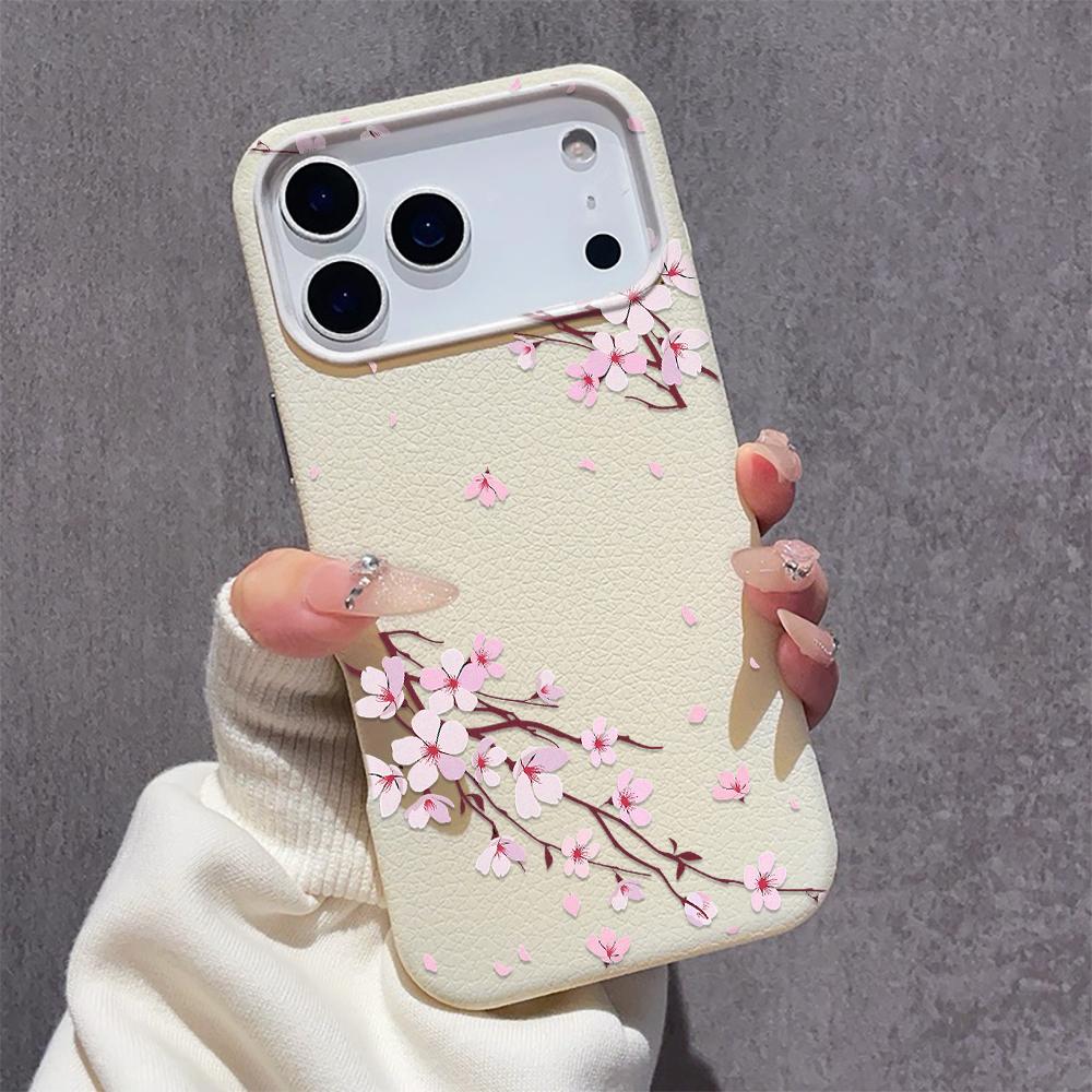 Pink Peach Blossoms Phone Case For iPhone 17 Pro Case iPhone 17 16 Pro 13 12 11 14 15 Pro Max 15 Plus Air Shockproof Soft Cover