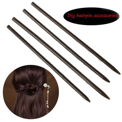 Hair Jewelry 5Pcs For Tiaras Making Classical Chinese Simple Hair Stick Blank Base DIY Hairpin Accessories Wooden Hairpin