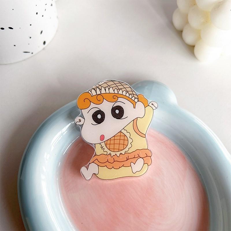 Cartoon Japanese Shin Chan Cute Adhesive Phone Airbag Stand Desktop TV Show Scalable Santa Claus Cookies