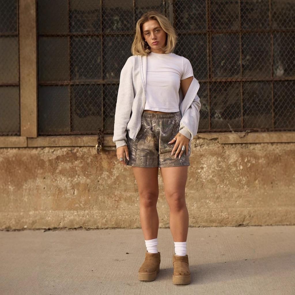 Unisex Vintage Camouflage Y2K Shorts Women Casual Loose Summer Short Pants Streetwear