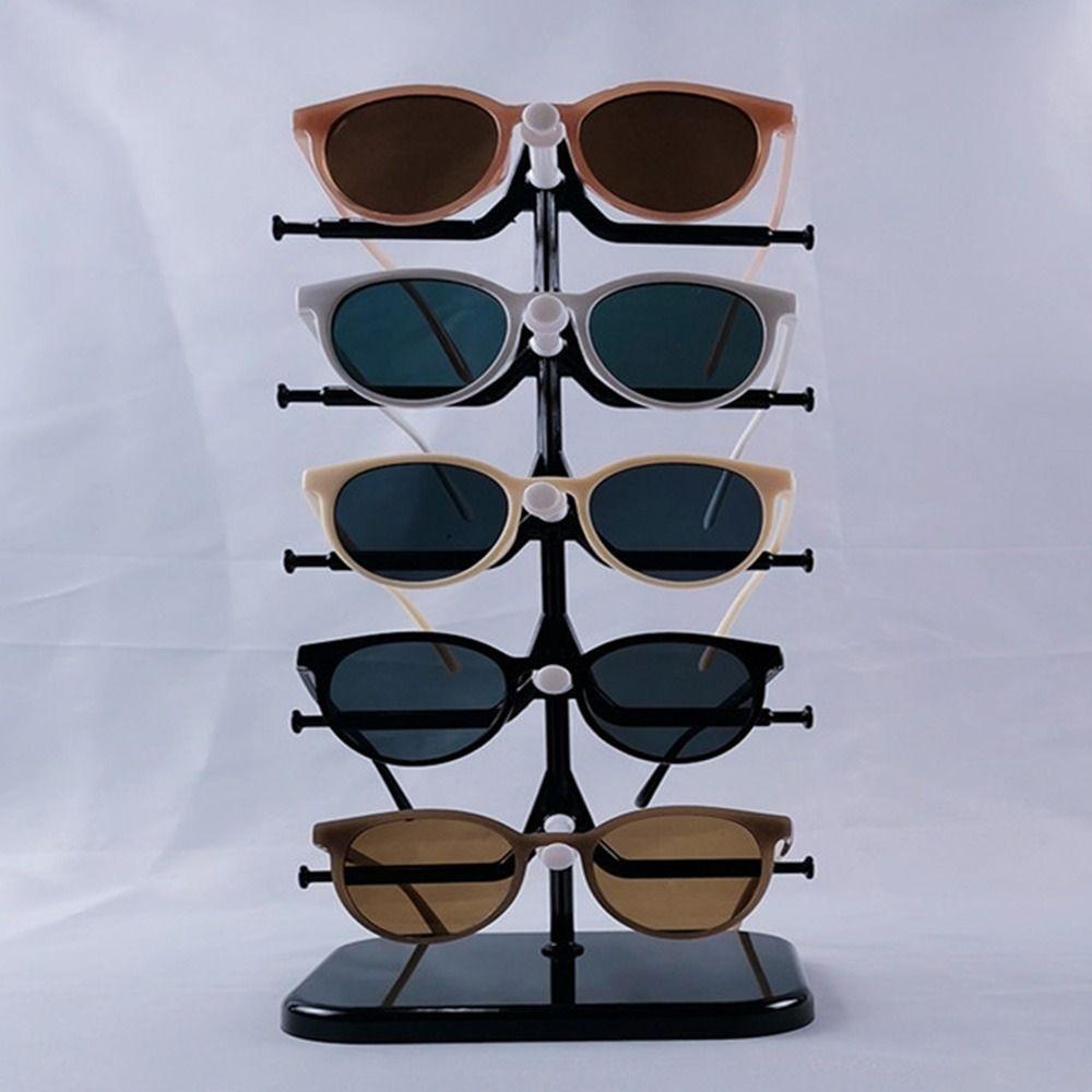 Porte-lunettes En Bois Créatif – Support Pour 6 Paires De Lunettes Ou Lunettes De Soleil – Rangement Pratique Bureau Ou Boutique
