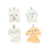 RENEWREVITAL Conjunto de 4 Animais Flocados Miniatura Fofos DIY Car D Filhote Flocado Ornamentos, Figuras, Mesa, Escritório, Decoração, Presente,