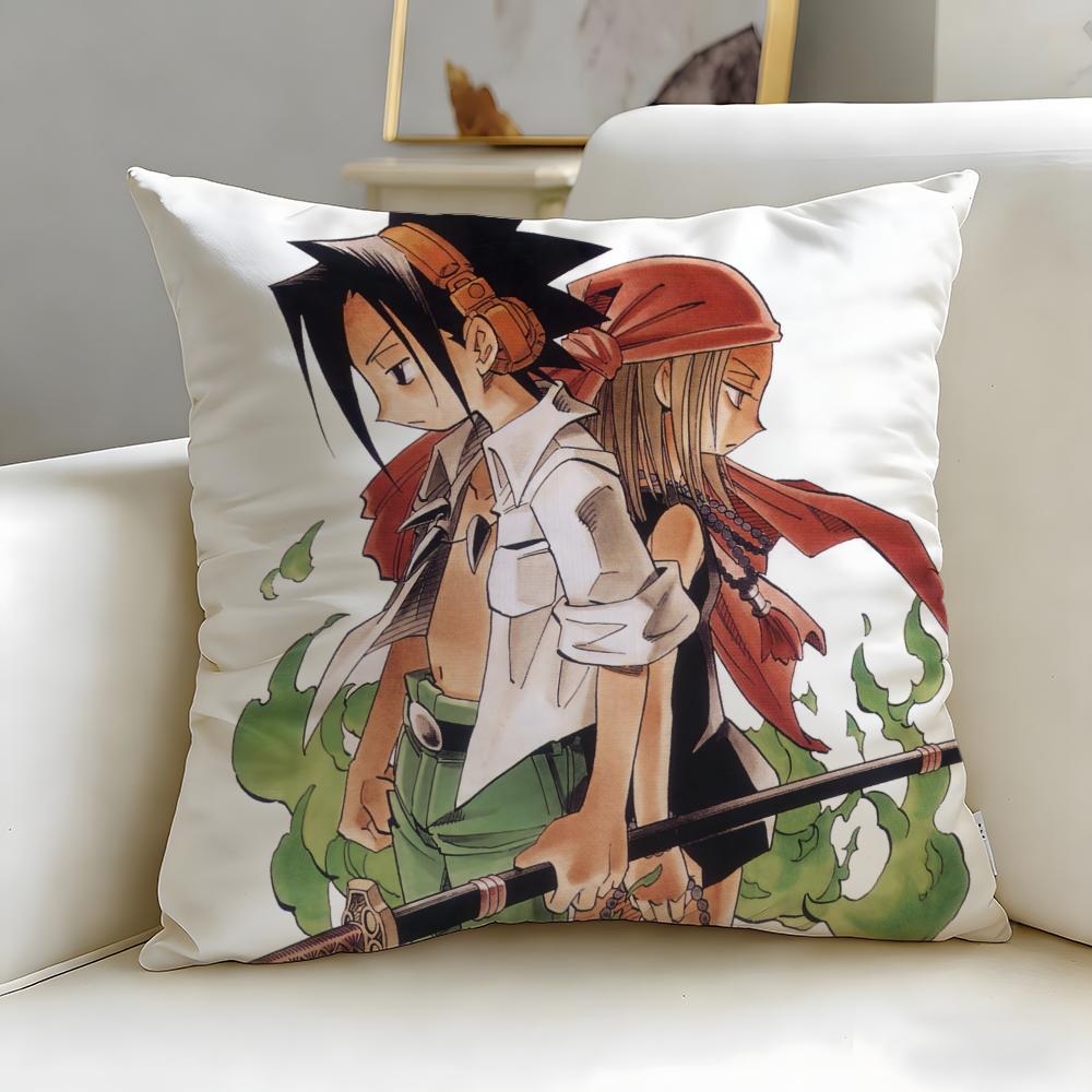 anime Shaman King Cushion Cover Soft EasyWash Pillow Case Versatile for Couch Bed Travel and Office