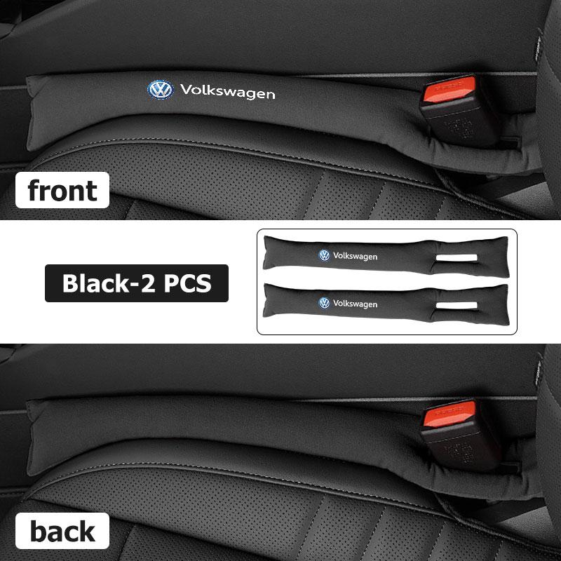 Hub Caps 2pcs Two-color Patchwork Suede Material Car Seat Gap Filler For Volkswagen VW Golf 4 5 6 7 Polo Jetta Sagitar Magotan P