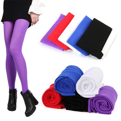 Hot Opaque Solid Color Footed Tights Thick Stockings Pantyhose