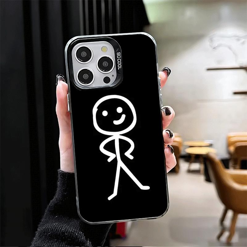 Funny Stickman Matchman Shockproof Phone Case for iPhone 17 Air 16 16E 15 Pro Max 14 Plus 13 Mini 12 Back Cover Anti Fall Fundas
