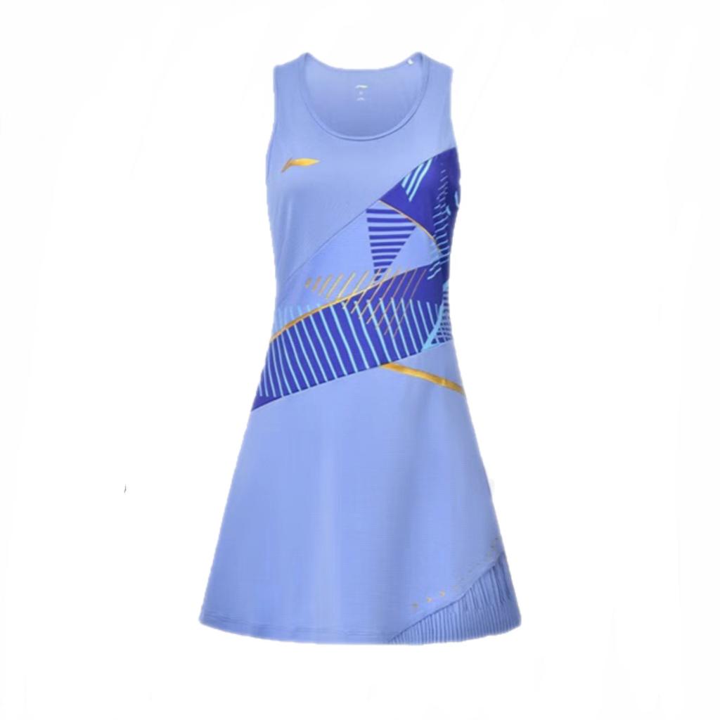 Li Ning Breathable Sleeveless Dress With Safety Shorts For Star Game Women Dresses Purple ASKT024-6
