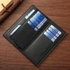 Men's Premium Long Wallet Soft Leather Business Card Holder with 12 Slots Zippered Pocket Slim RFID Protection