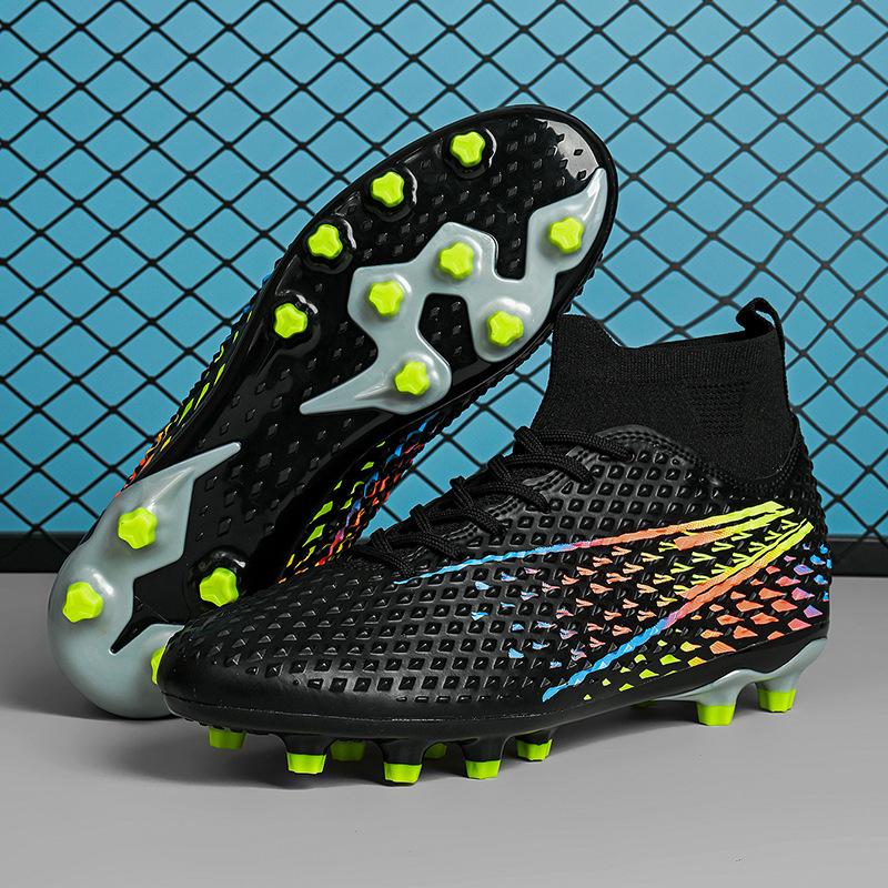 Popular New Youth Football Shoes Men's High-top Long Broken Nails Student Professional Training Shoes Jinjiang Shoes