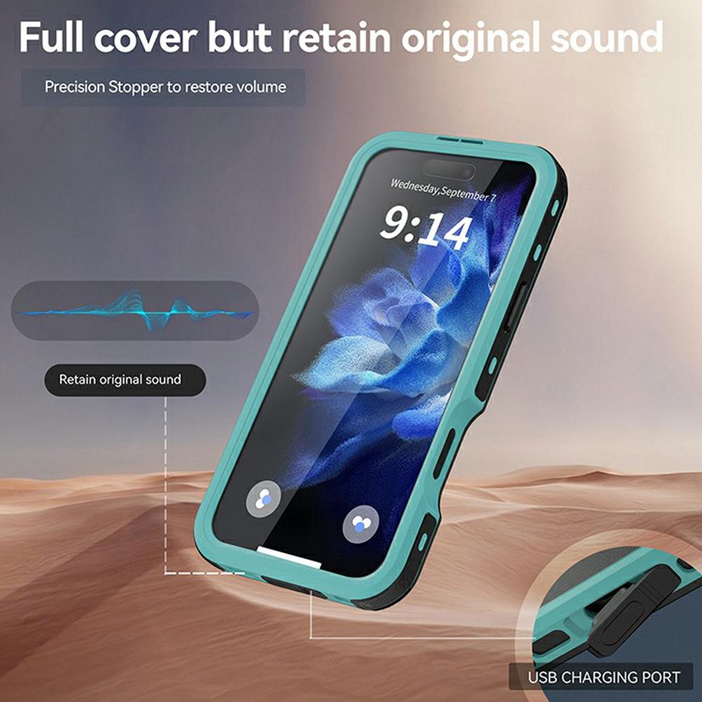 REDPEPPER D-UP Series For iPhone 16 Pro Max Case IP68 Waterproof Clear Back Panel Phone Cover Compatible with MagSafe
