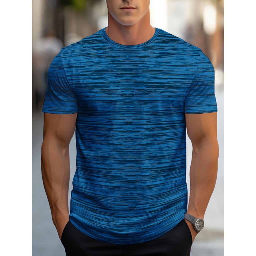 Men's Striped Top Simple Comfortable Short-sleeved Fashionable T-Shirts Men’s